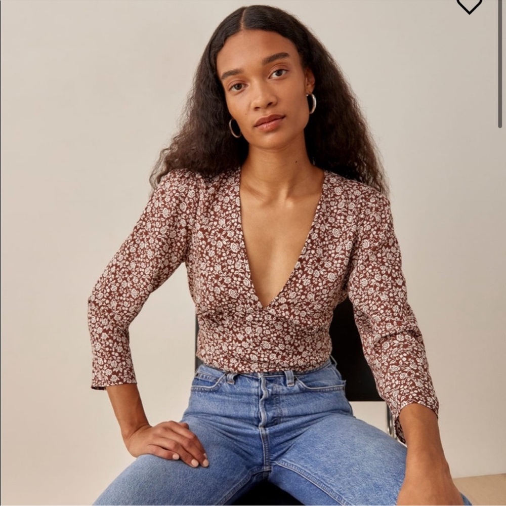Reformation Artesia Top in Chocolatier